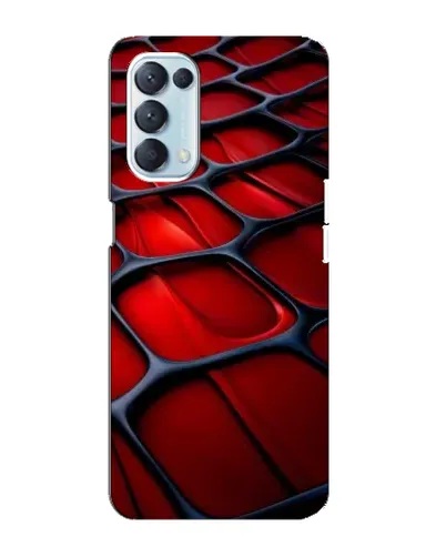 Чехол для OPPO Reno5 4G с картинкой «Красная глянцевая сетка»