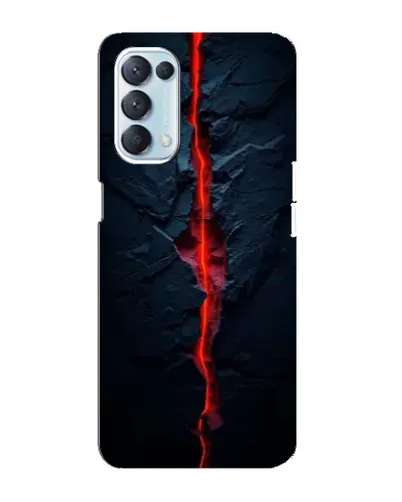 Чехол для OPPO Reno5 4G с картинкой «Kрасная лавовая трещина»