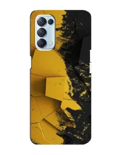 Чехол для OPPO Reno5 4G с картинкой «Золотые осколки геометрии»