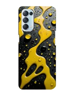 Чехол для OPPO Reno5 4G с картинкой «Жидкое желтое золото»