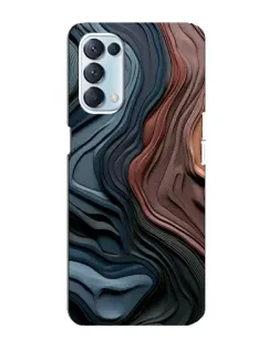 Чехол для OPPO Reno5 4G с картинкой «Цветные волны каньона»