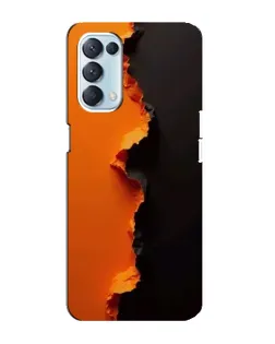 Чехол для OPPO Reno5 4G с картинкой «Оранжевый разлом»