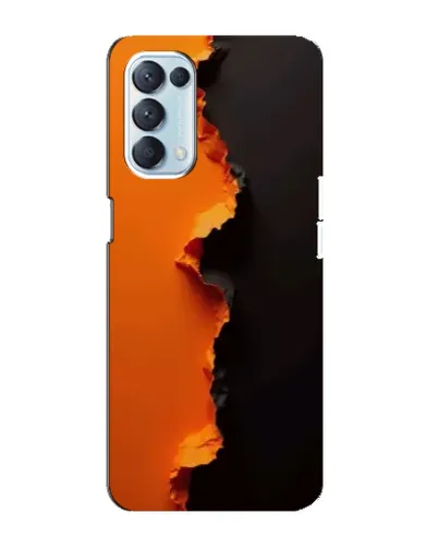 Чехол для OPPO Reno5 4G с картинкой «Оранжевый разлом»