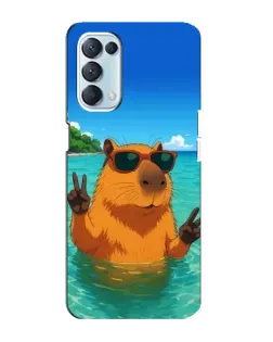 Чехол для OPPO Reno5 4G с картинкой «Морская капибара»