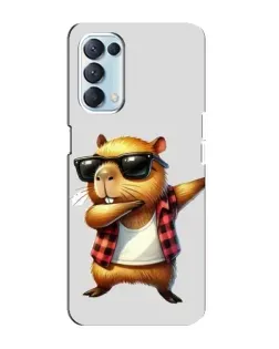 Чехол для OPPO Reno5 4G с картинкой «Капибара рэпер даб»