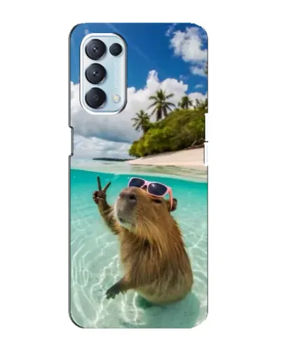 Чехол для OPPO Reno5 4G с картинкой «Капибара на море» Чехол для OPPO Reno5 4G с картинкой «Капибара на море»