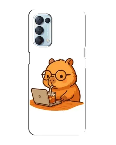 Чехол для OPPO Reno5 4G с картинкой «Капибара с ноутбуком» Чехол для OPPO Reno5 4G с картинкой «Капибара с ноутбуком»