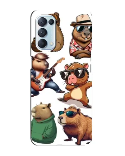 Чехол для OPPO Reno5 4G с картинкой «Крутые капибары музыканты» Чехол для OPPO Reno5 4G с картинкой «Крутые капибары музыканты»