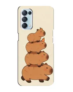 Чехол для OPPO Reno5 4G с картинкой «Башня из капибар»