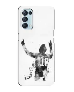 Чохол для OPPO Reno5 4G з картинкою «Чорно-білий силует Мессі» Чохол для OPPO Reno5 4G з картинкою «Чорно-білий силует Мессі»