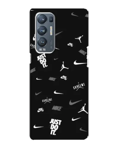 Чохол для OPPO Reno5 Pro Plus (5G) з картинкою «Nike Black Pattern»