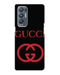 Чехол для OPPO Reno5 Pro Plus (5G) с картинкой «Gucci — красный логотип»