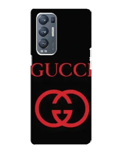Чехол для OPPO Reno5 Pro Plus (5G) с картинкой «Gucci — красный логотип»