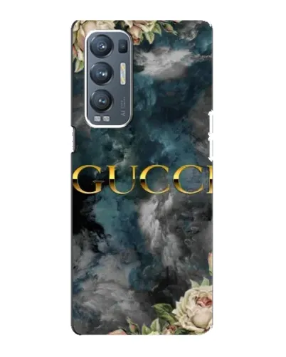 Чехол для OPPO Reno5 Pro Plus (5G) с картинкой «Абстрактные цветы Gucci»