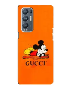 Чехол для OPPO Reno5 Pro Plus (5G) с картинкой «Микки Маус Gucci — оранж»