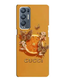 Чехол для OPPO Reno5 Pro Plus (5G) с картинкой «Gucci — золотые бабочки»