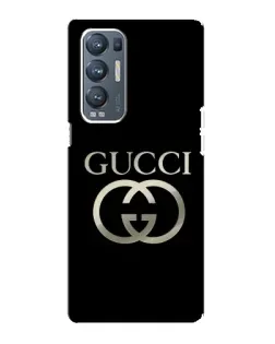 Чехол для OPPO Reno5 Pro Plus (5G) с картинкой «Gucci — золото на черном»