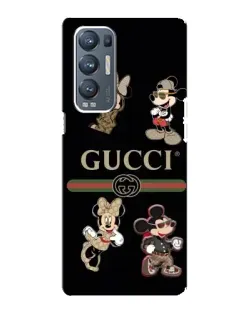 Чехол для OPPO Reno5 Pro Plus (5G) с картинкой «Gucci — герои Disney и монограмма»