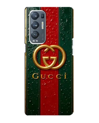 Чехол для OPPO Reno5 Pro Plus (5G) с картинкой «Gucci — фирменная полоса и золото» Чехол для OPPO Reno5 Pro Plus (5G) с картинкой «Gucci — фирменная полоса и золото»