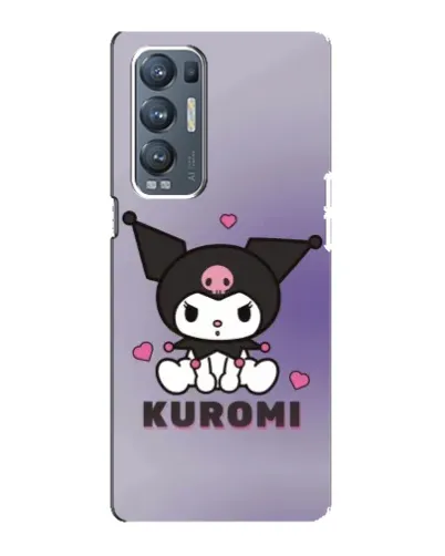 Чохол для OPPO Reno5 Pro Plus (5G) з картинкою «Kuromi — фіолетовий арт»