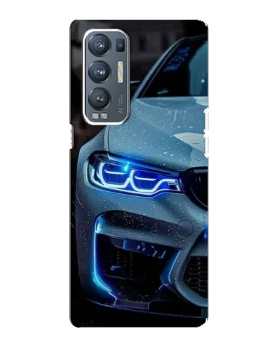 Чехол для OPPO Reno5 Pro Plus (5G) с картинкой «Взгляд BMW с синими фарами» Чехол для OPPO Reno5 Pro Plus (5G) с картинкой «Взгляд BMW с синими фарами»