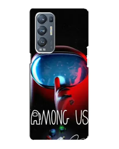 Чехол для OPPO Reno5 Pro Plus (5G) с картинкой «Красный импостер — макро» Чехол для OPPO Reno5 Pro Plus (5G) с картинкой «Красный импостер — макро»