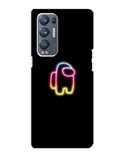 Чехол для OPPO Reno5 Pro Plus (5G) с картинкой «Among Us градиент»