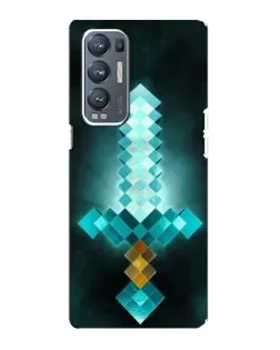 Чехол для OPPO Reno5 Pro Plus (5G) с картинкой «Алмазный меч неон» Чехол для OPPO Reno5 Pro Plus (5G) с картинкой «Алмазный меч неон»
