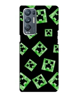 Чехол для OPPO Reno5 Pro Plus (5G) с картинкой «Паттерн с криперами» Чехол для OPPO Reno5 Pro Plus (5G) с картинкой «Паттерн с криперами»