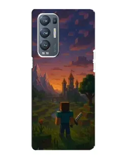 Чехол для OPPO Reno5 Pro Plus (5G) с картинкой «Стив у башни» Чехол для OPPO Reno5 Pro Plus (5G) с картинкой «Стив у башни»