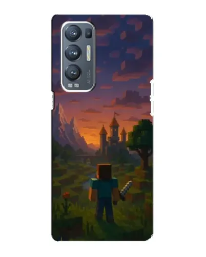 Чехол для OPPO Reno5 Pro Plus (5G) с картинкой «Стив у башни» Чехол для OPPO Reno5 Pro Plus (5G) с картинкой «Стив у башни»