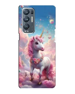Чехол для OPPO Reno5 Pro Plus (5G) с картинкой «Единорог среди облаков»