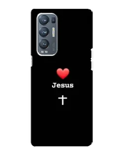 Чехол для OPPO Reno5 Pro Plus (5G) с картинкой «Сердце - Jesus»