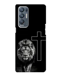 Чехол для OPPO Reno5 Pro Plus (5G) с картинкой «Лев и Крест»
