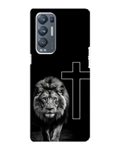 Чехол для OPPO Reno5 Pro Plus (5G) с картинкой «Лев и Крест»