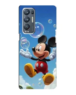 Чехол для OPPO Reno5 Pro Plus (5G) с картинкой «Mickey и мыльные пузыри»