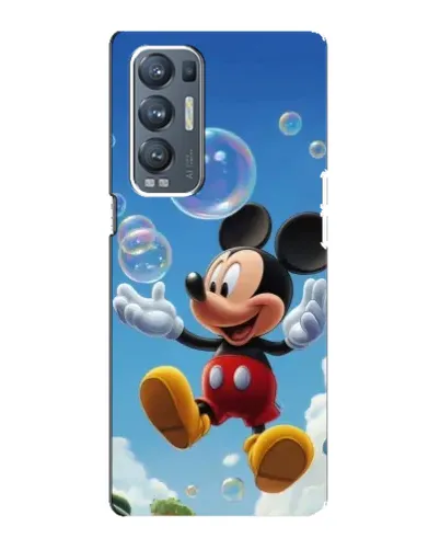 Чехол для OPPO Reno5 Pro Plus (5G) с картинкой «Mickey и мыльные пузыри»