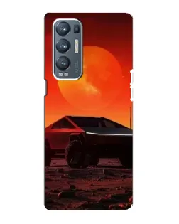 Чехол для OPPO Reno5 Pro Plus (5G) с картинкой «Cybertruck на Марсе»