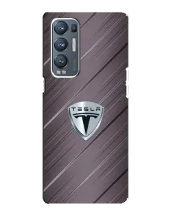 Чехол для OPPO Reno5 Pro Plus (5G) с картинкой «Металлическая текстура Tesla»