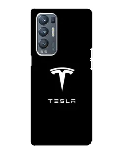 Чехол для OPPO Reno5 Pro Plus (5G) с картинкой «Tesla White Logo»