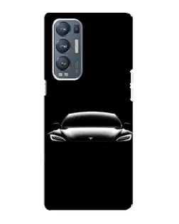 Чехол для OPPO Reno5 Pro Plus (5G) с картинкой «Фары Tesla Night»