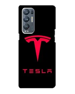 Чехол для OPPO Reno5 Pro Plus (5G) с картинкой «Tesla Red Logo»