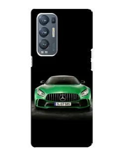Чехол для OPPO Reno5 Pro Plus (5G) с картинкой «Mercedes — неоновый лого»