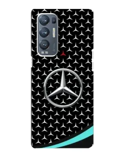 Чехол для OPPO Reno5 Pro Plus (5G) с картинкой «Mercedes — бирюзовый акцент»