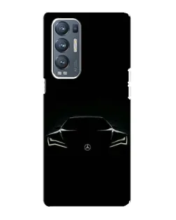 Чехол для OPPO Reno5 Pro Plus (5G) с картинкой «Mercedes — силуэт авто»
