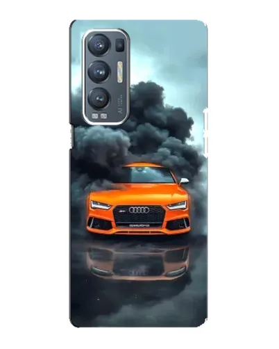 Чехол для OPPO Reno5 Pro Plus (5G) с картинкой «Audi в облаках дыма»