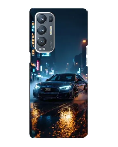 Чехол для OPPO Reno5 Pro Plus (5G) с картинкой «Ночной город и Audi»