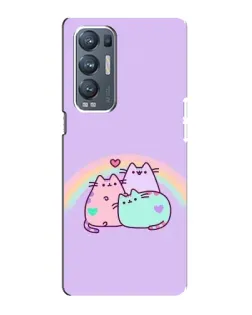 Чохол для OPPO Reno5 Pro Plus (5G) з картинкою «Веселкові Пушини»