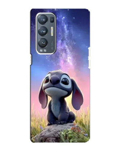 Чехол для OPPO Reno5 Pro Plus (5G) с картинкой «Стич на рассвете»