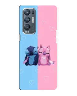 Чехол для OPPO Reno5 Pro Plus (5G) с картинкой «Stitch и Angel Love»